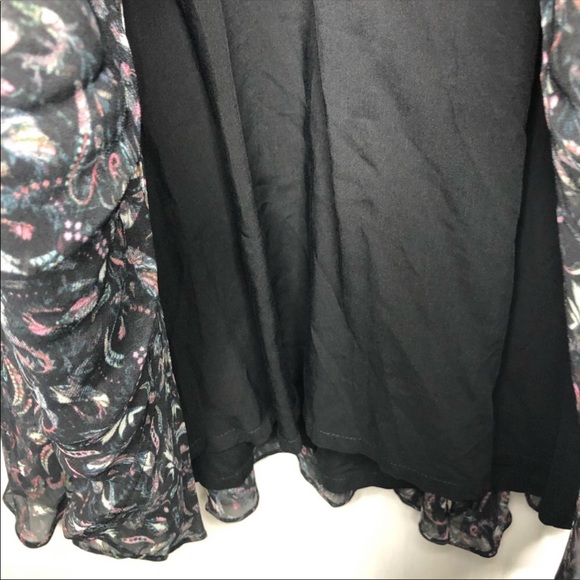 Iro Black Honess Printed Tiered Mini Dress 34 2 - Picture 5 of 8